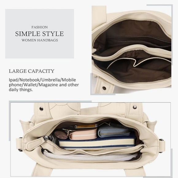 Large shoulder bag - practical and stylish - Picture 2 of 8